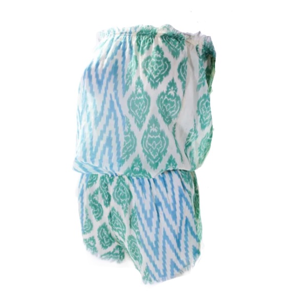 Pop Saint Barth Ikat Print Sheer Strapless Romperππ€π - Picture 2 of 10